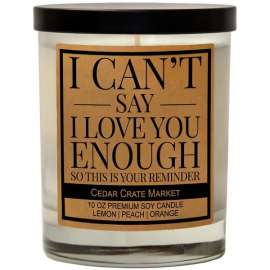 Mom I Can't Say I Love You Citrus + Peach Candle